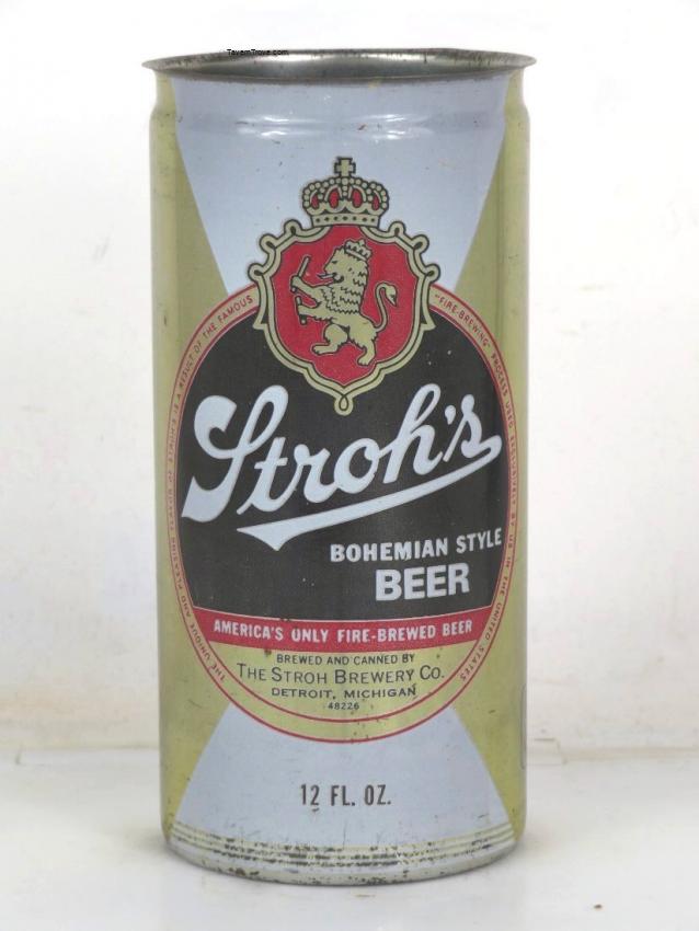 Stroh's Bohemian Style Beer (tall)