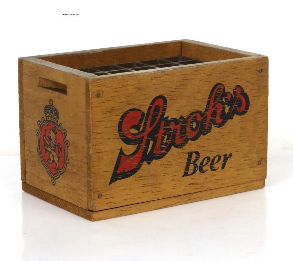 Stroh's Beer Mini Crate Pen Holder