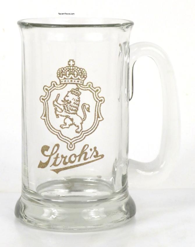 Stroh's Beer Pebble Etched