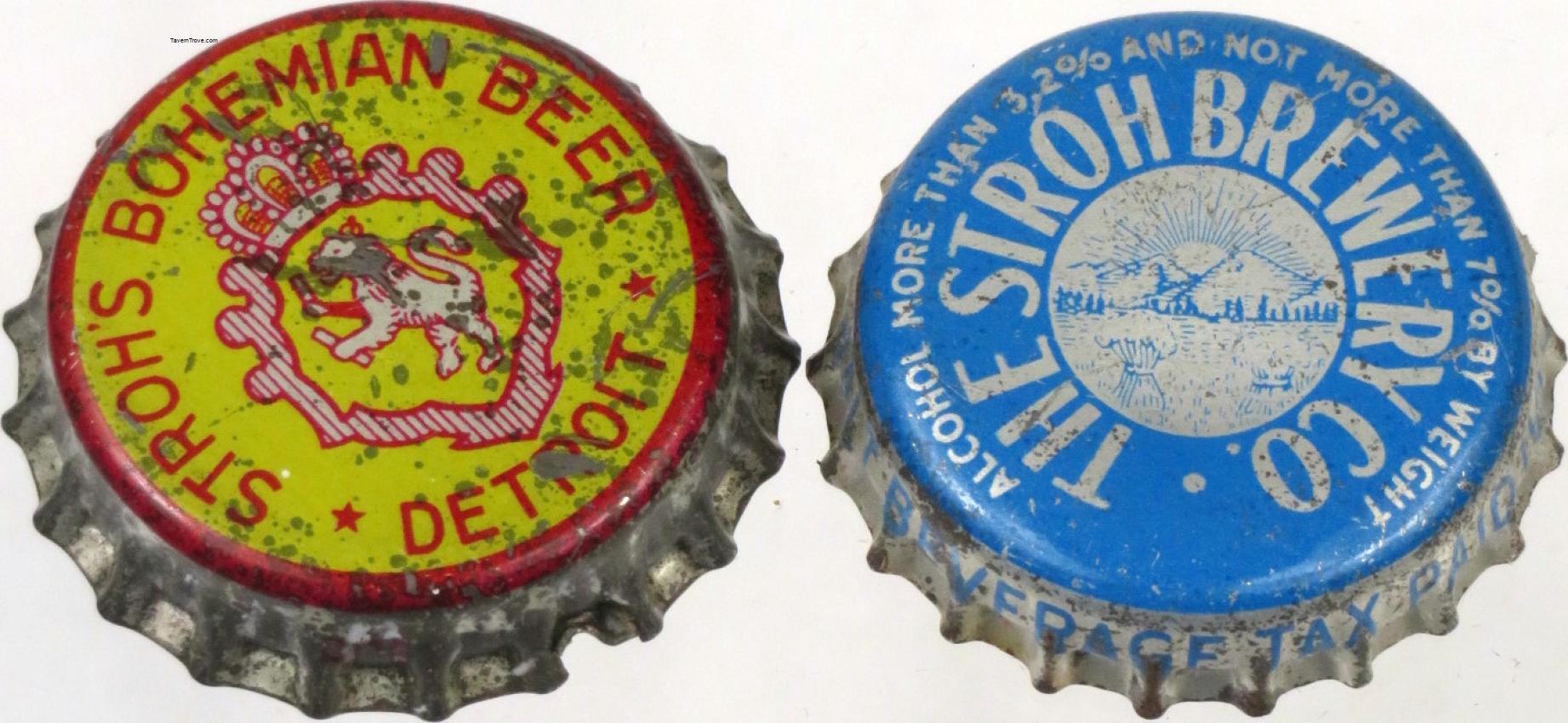 Stroh's Bohemian Beer Lot of TWO
