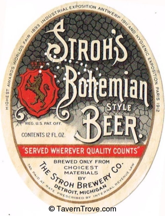 Stroh's Bohemian Beer
