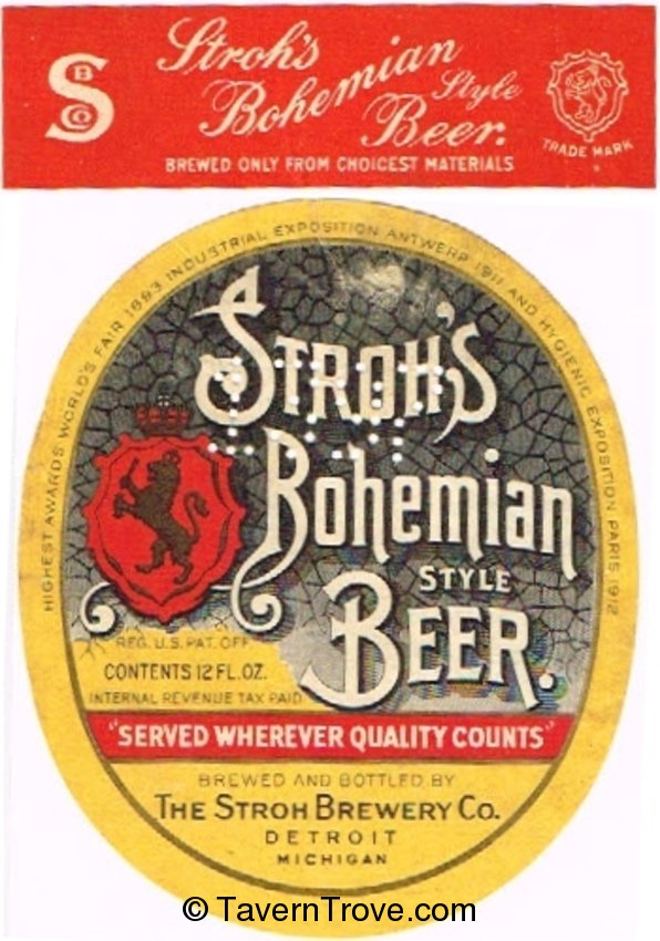 Stroh's Bohemian Style Beer