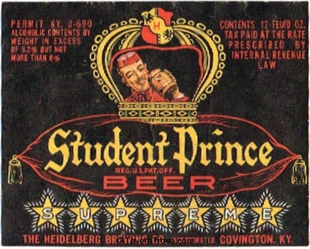 Student Prince Supreme Beer 