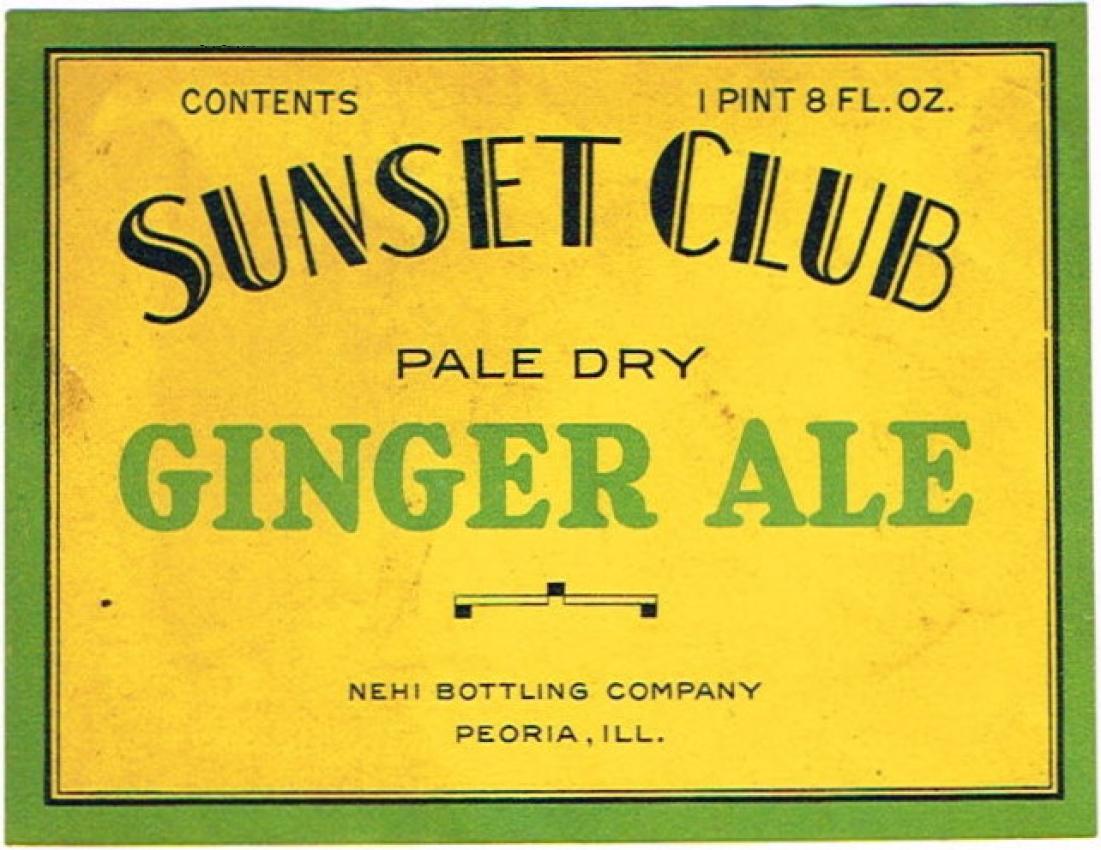 Sunset Club Ginger Ale Nehi Peoria Illinois