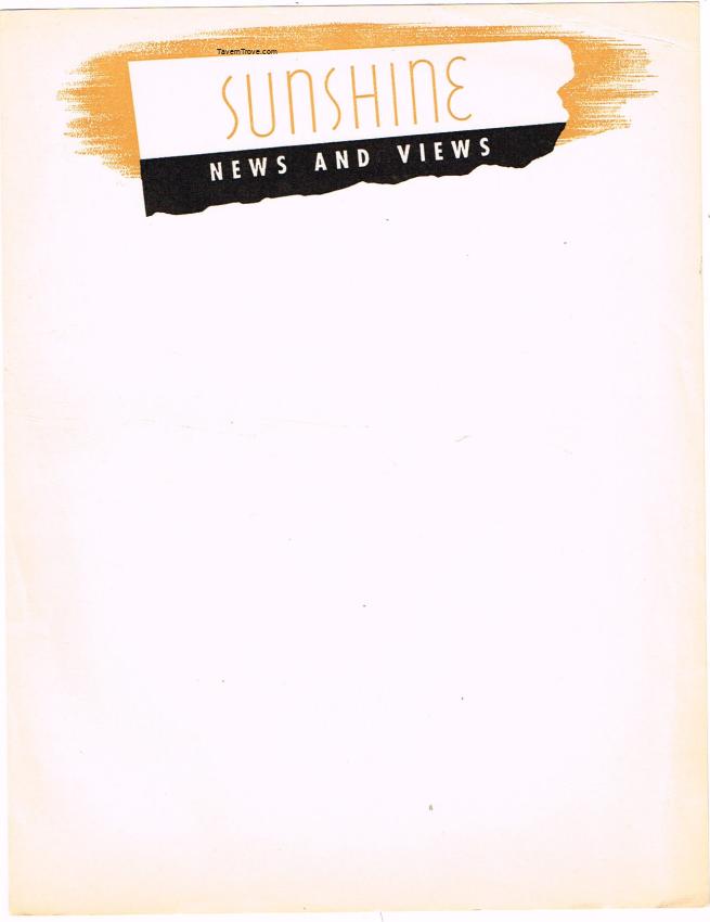 Sunshine Beer (bulletin sheet)