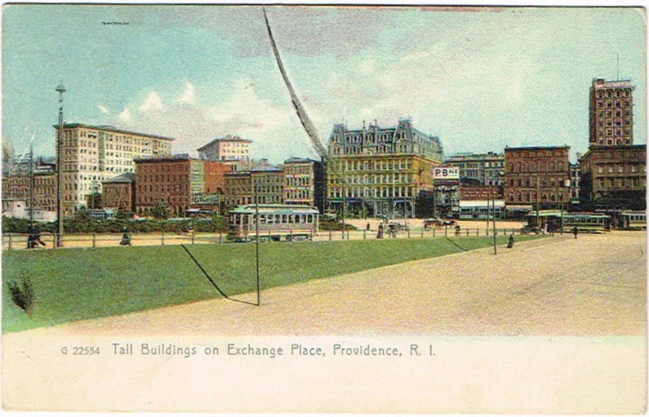Tall Buildings On Exchange Place (P. B. Ale sign)
