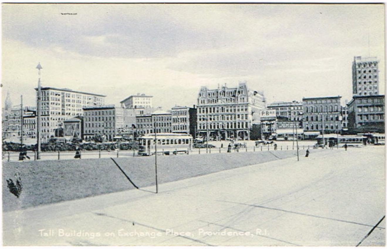 Tall Buildings On Exchange Place (P. B. Ale sign)