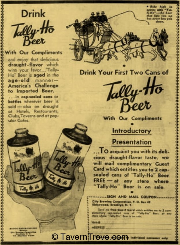 Tally Ho Beer