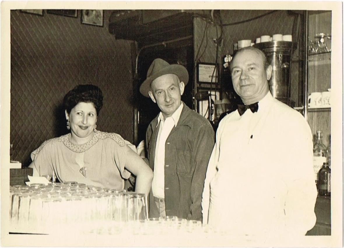Tavern Interior Workers and Glasses