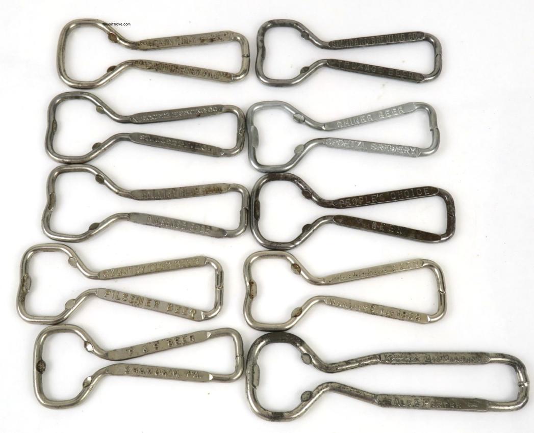 Ten Beer & Etc. Wire Openers Lot 2