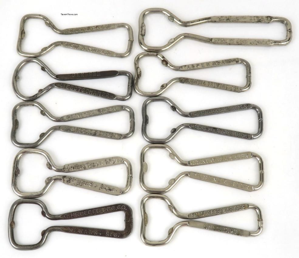 Ten Beer & Etc. Wire Openers Lot 3