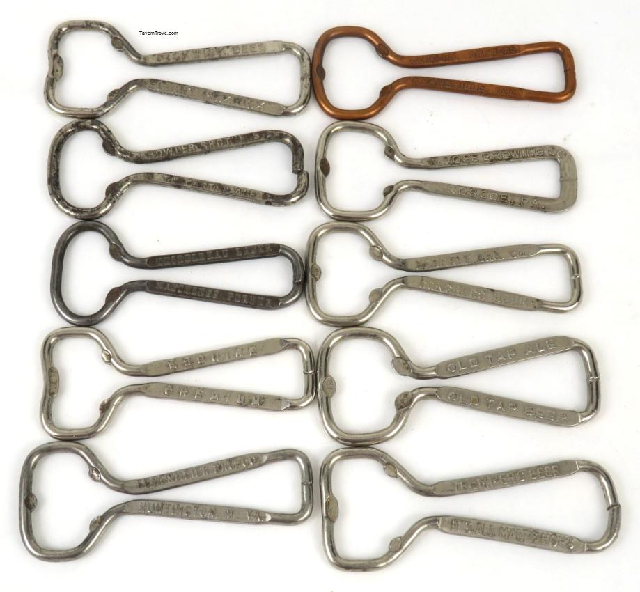 Ten Beer & Etc. Wire Openers Lot 4
