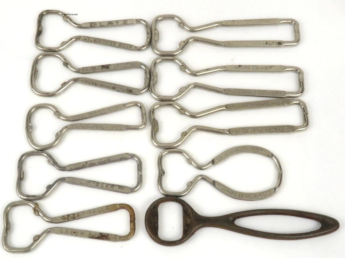 Ten Beer & Etc. Wire Openers Lot 5