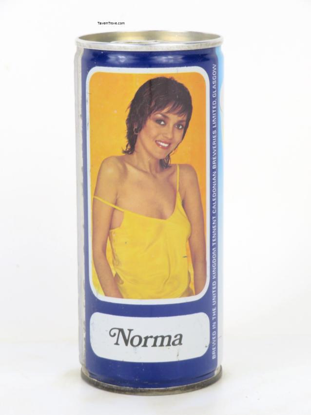 Tennent's Lager Beer (Norma with yellow top)
