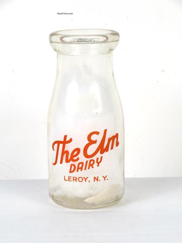 The Elm Dairy Half Pint Bottle Leroy New York