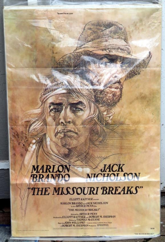 The Missouri Breaks Marlon Brando Jack Nicholson Western Movie Poster