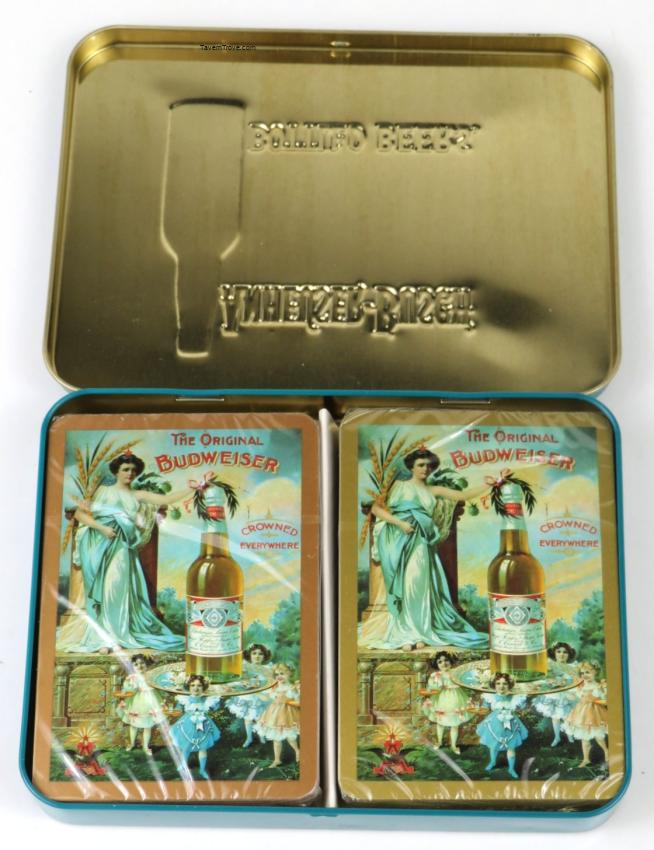 The Original Budweiser Retro 2-Deck Playing Card Box