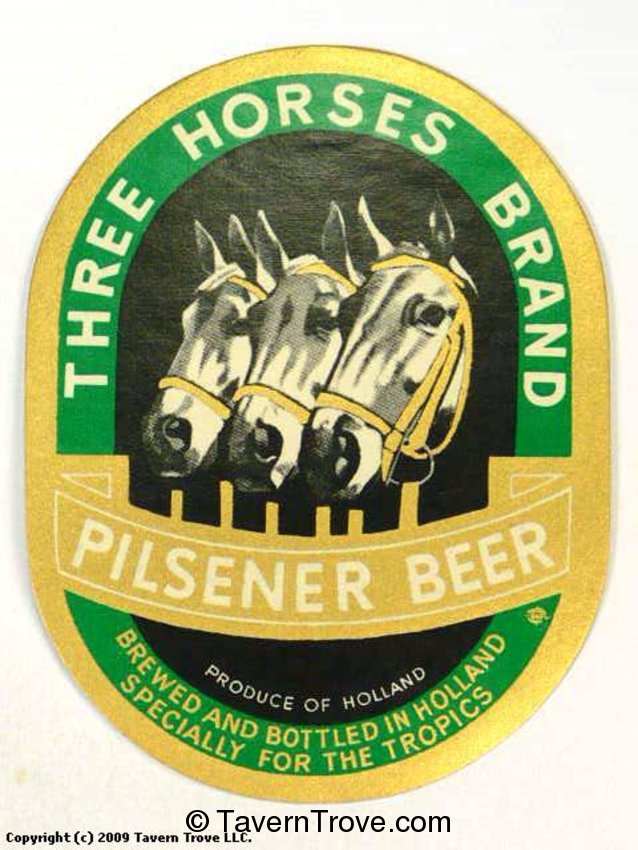 Three Horses Brand Pilsener Beer