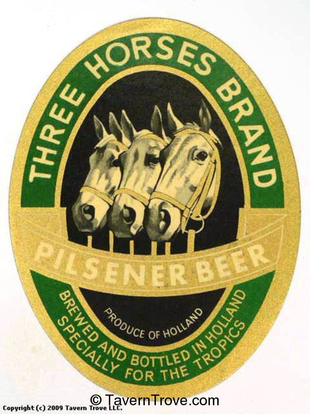 Three Horses Pilsener Beer