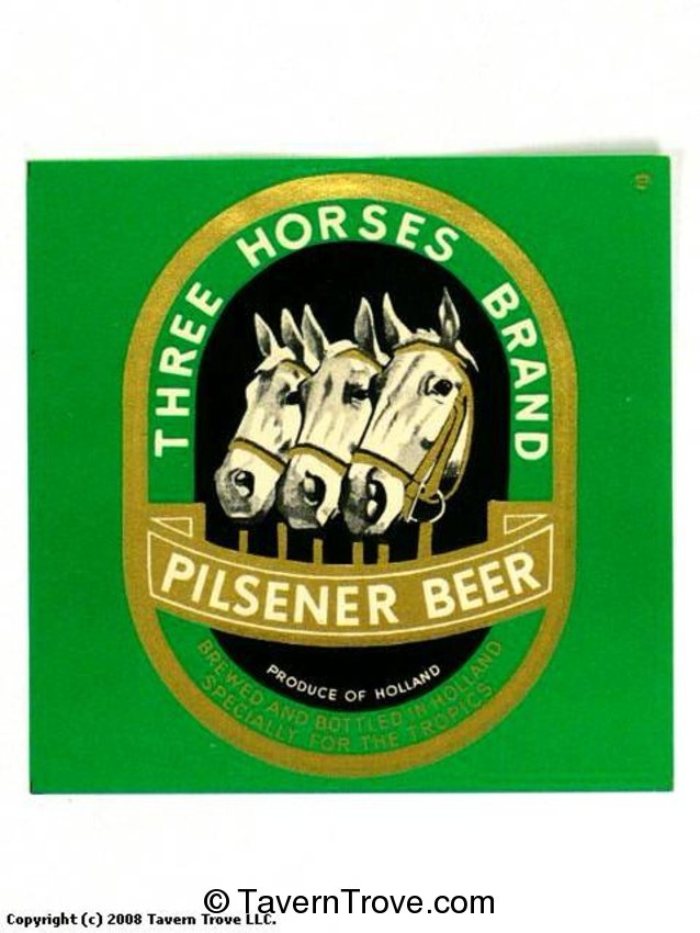Three Horses Pilsener Lager Beer
