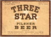Three Star Pilsner Beer