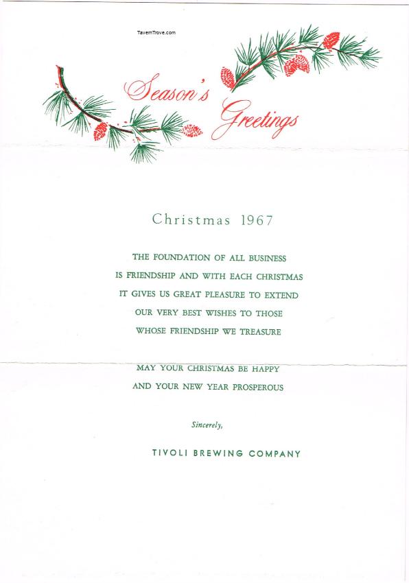 Ticoli Beer Christmas Greeting Letter