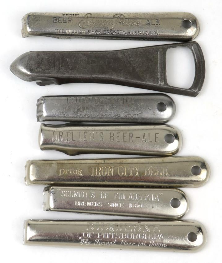 Tin Beer Bottle Openers Over The Top lot of SEVEN Lot #2