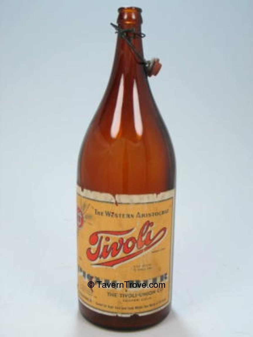 Item 1827 1934 Tivoli Western Aristocrat Beer Paper Label Bottle