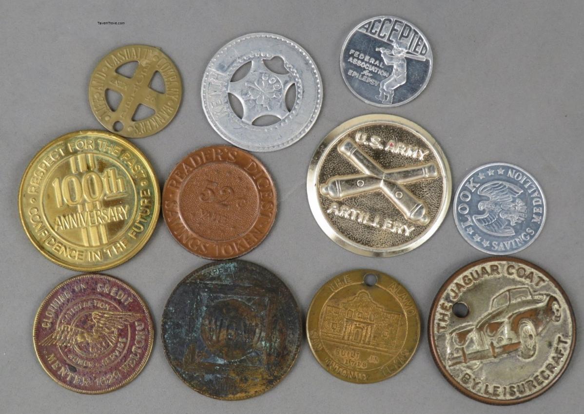 Tokens Jaguar Epilepsy Alamo Lot of ELEVEN