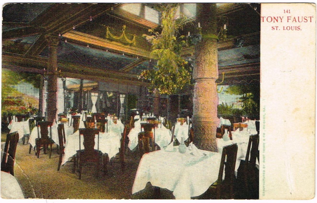 Tony Faust's Restaurant Interior Colorized