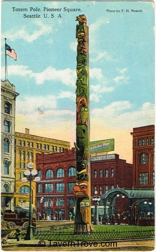 Olympia Beer Sign by Totem Pole, Pioneer Square, Seattle (v1)