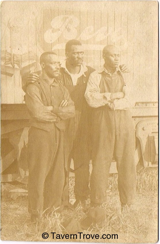 Anheuser-Busch Bevo Three Men by Train Car