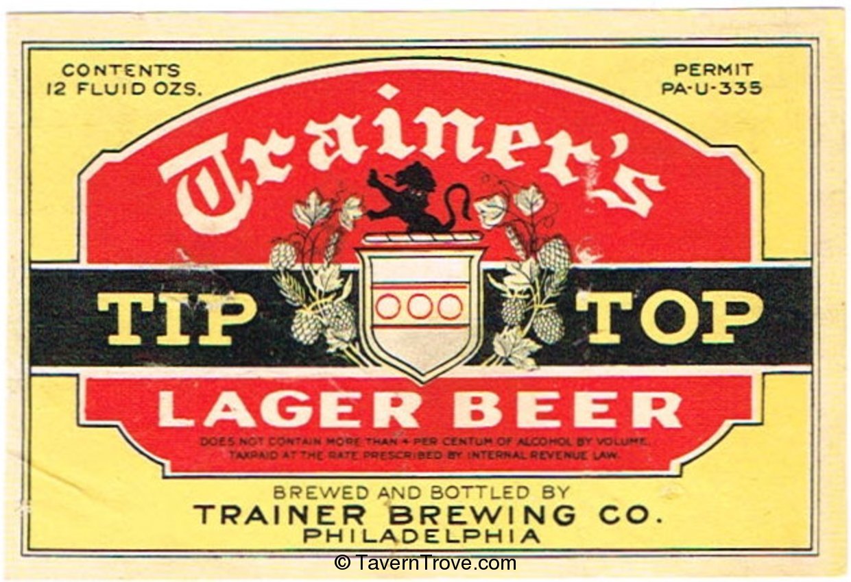 Trainer's Tip Top Lager Beer