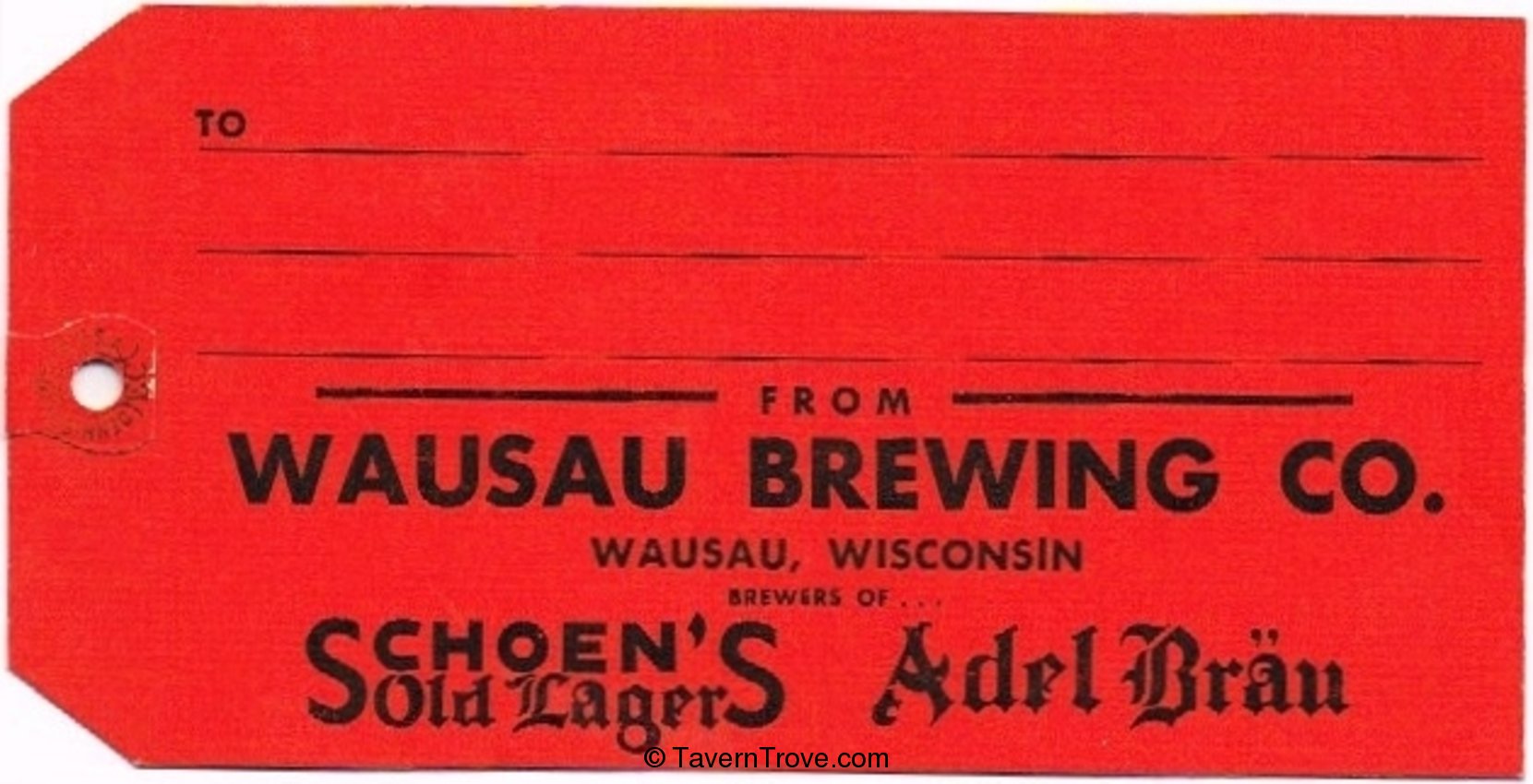 Wausau Brewery Transit Tag
