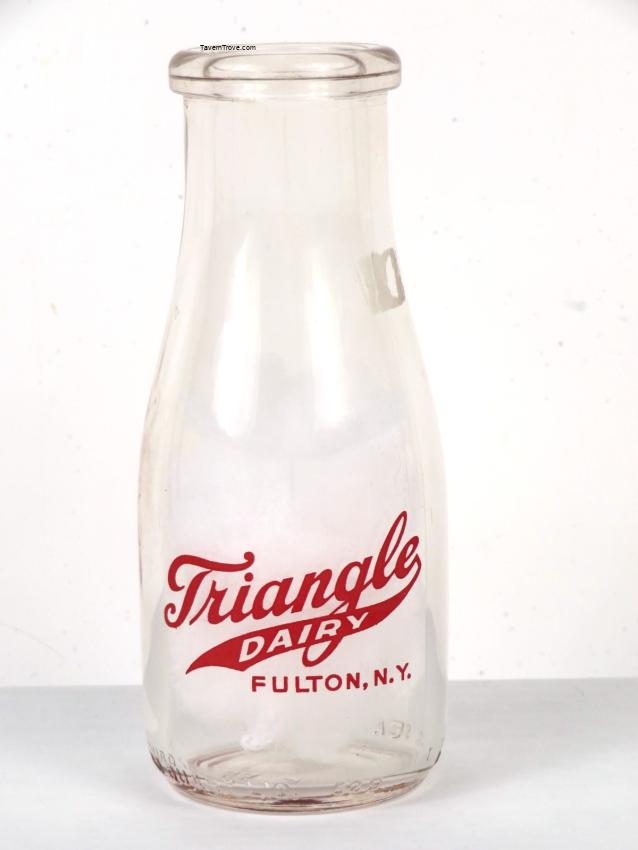 Triangle Dairy One-Third Quart Bottle Fulton New York