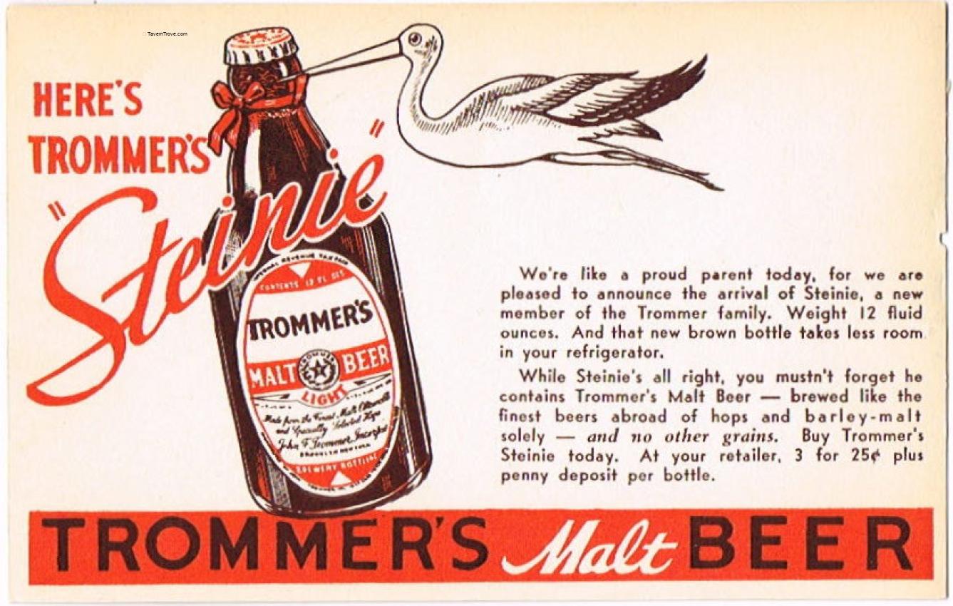 Trommer's Malt Beer In Steinie Bottles