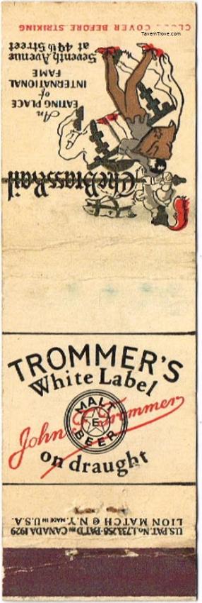 Trommer's White Label Beer