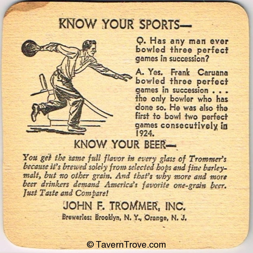 Trommer's Beer 