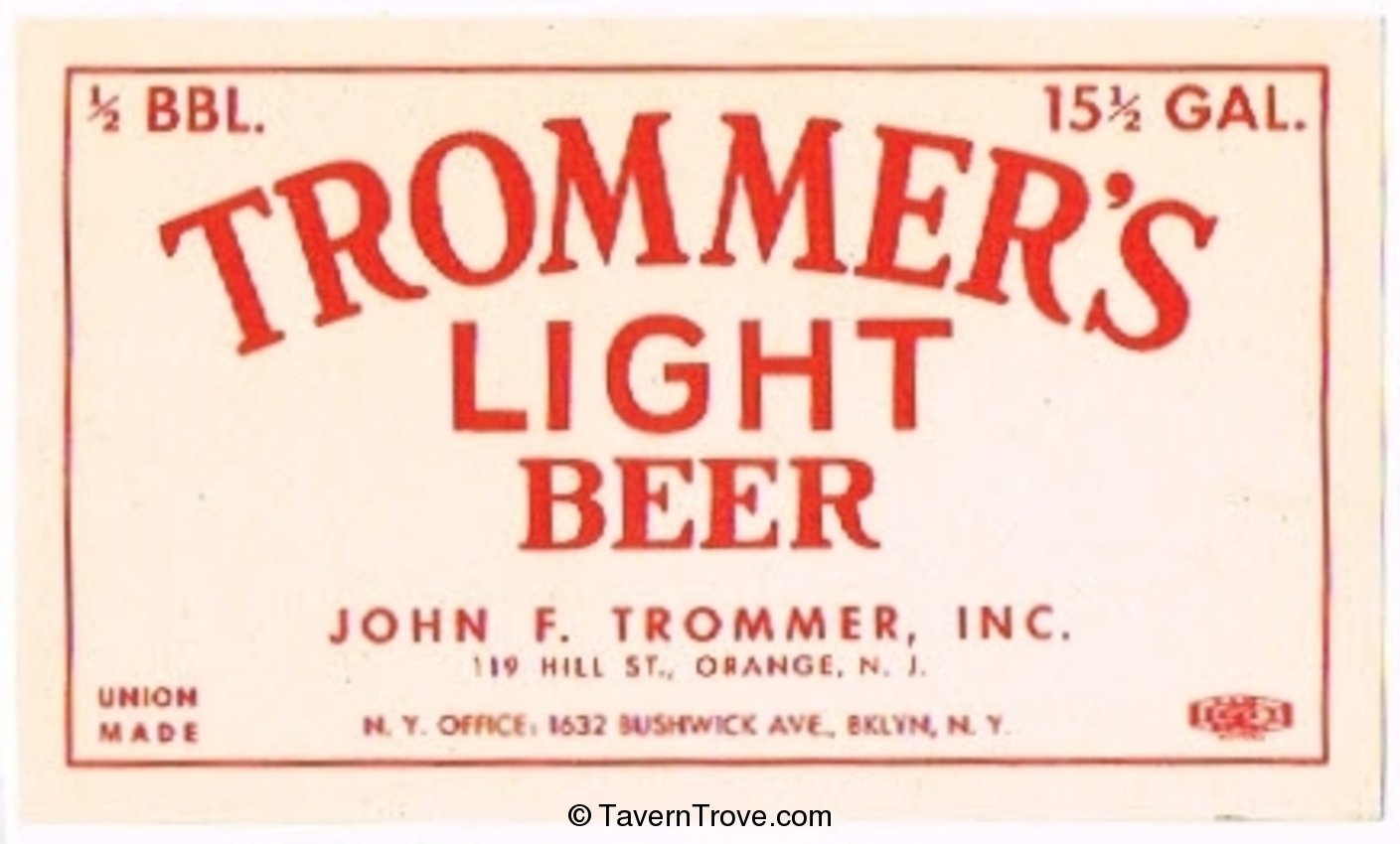 Trommer's Light Beer