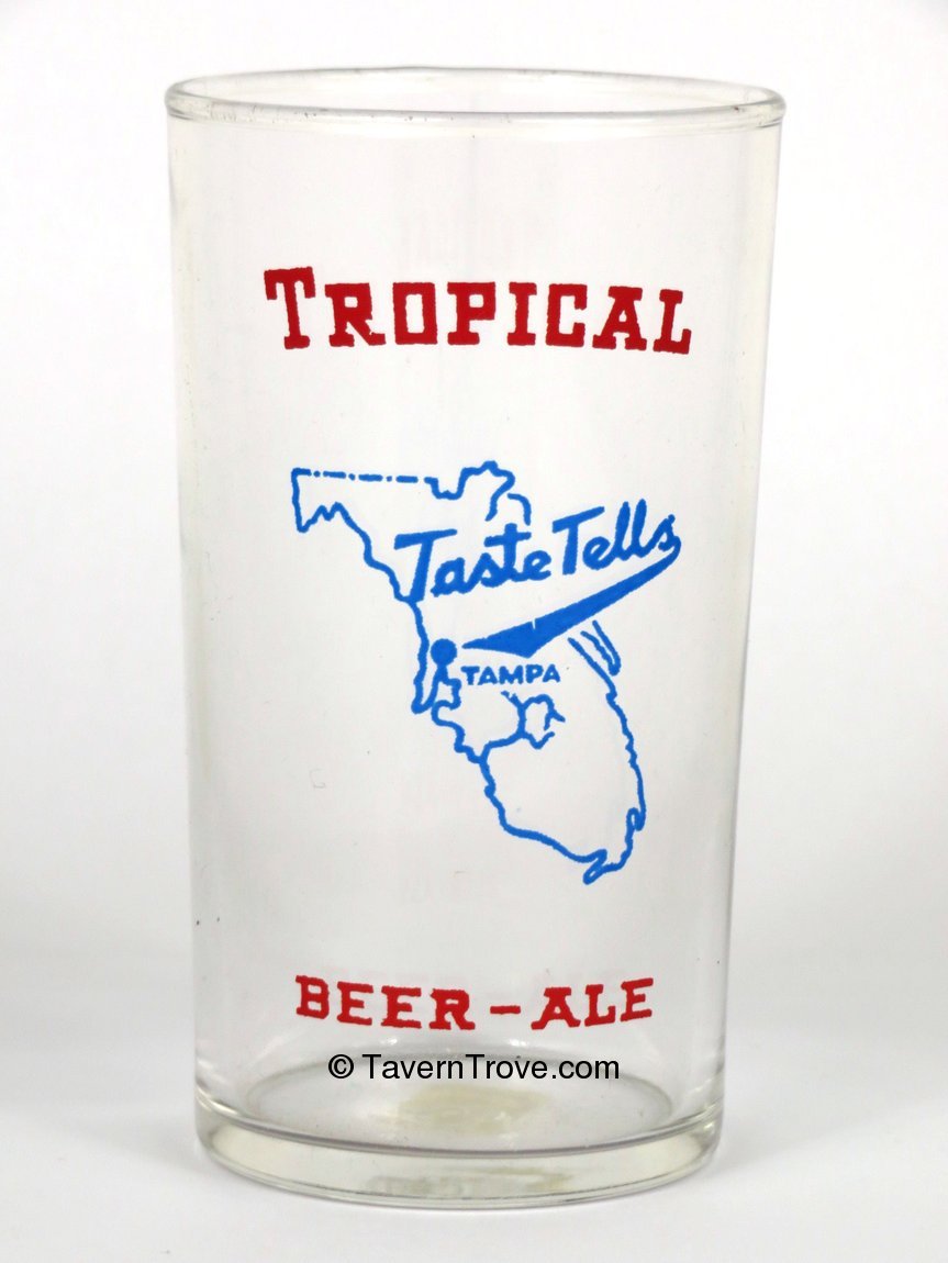 Item 16294 1955 Tropical BeerAle Straight Sided ACL Drinking Glass