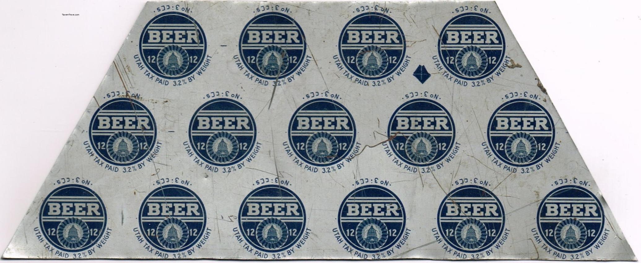 Uncut sheet of Utah Tax Stamp Crowns