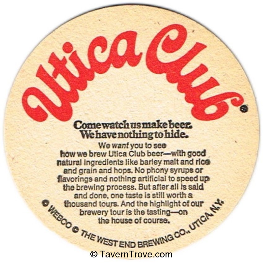 Utica Club Beer