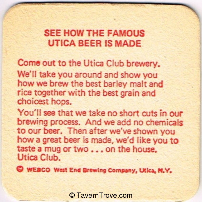 Utica Club Beer