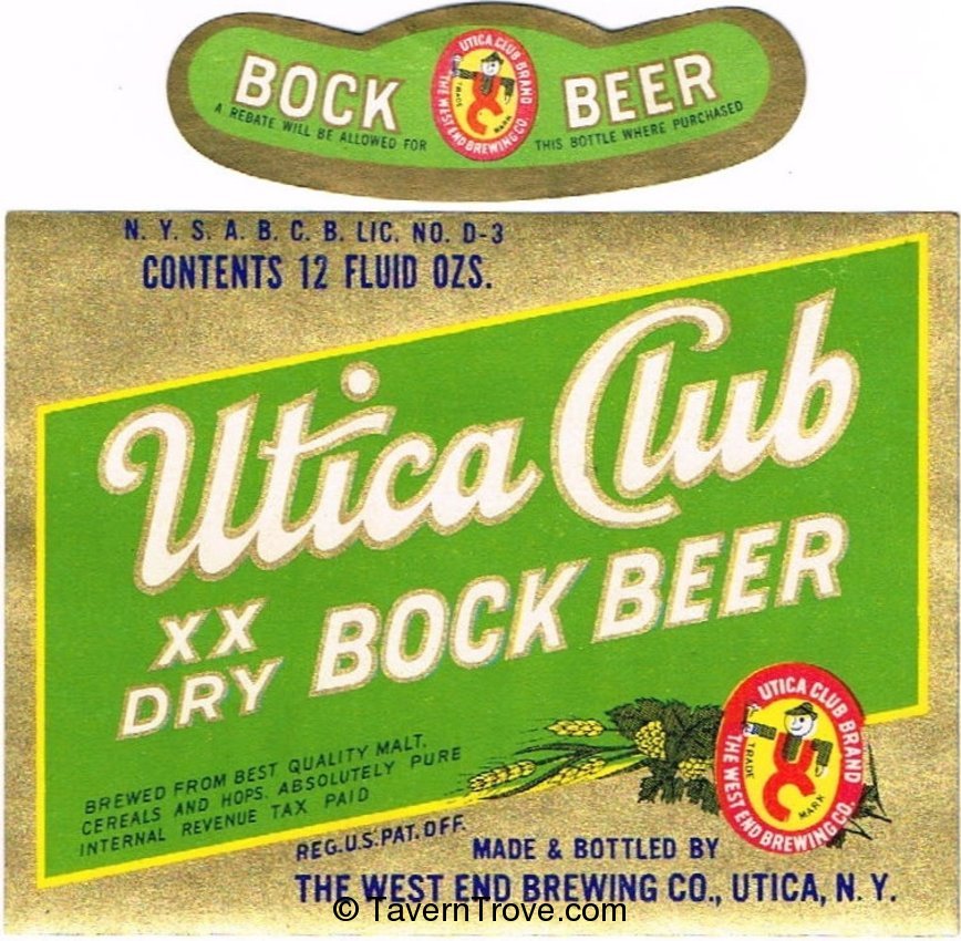 Utica Club Bock Beer