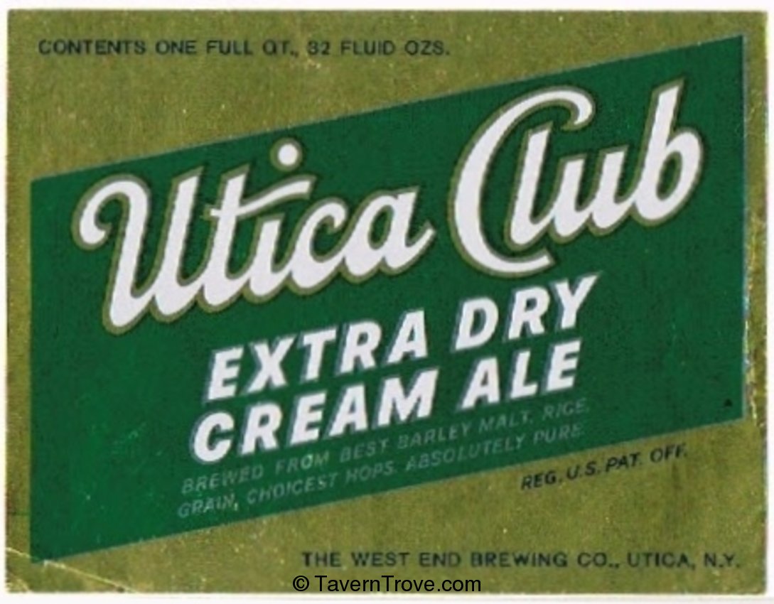 Utica Club Extra Dry Cream Ale