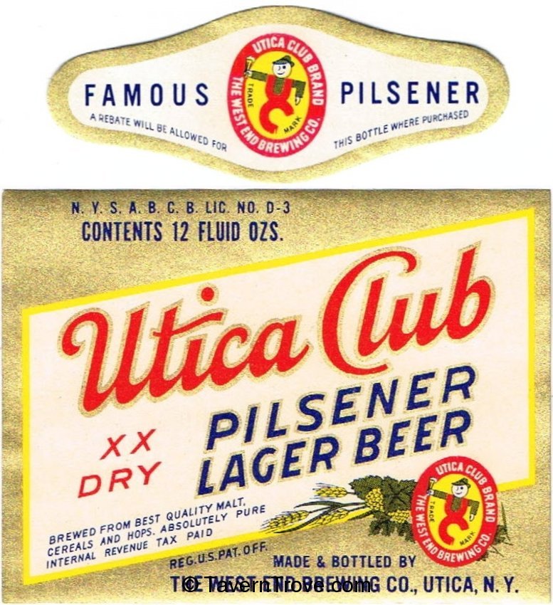 Utica Club Pilsener Lager Beer