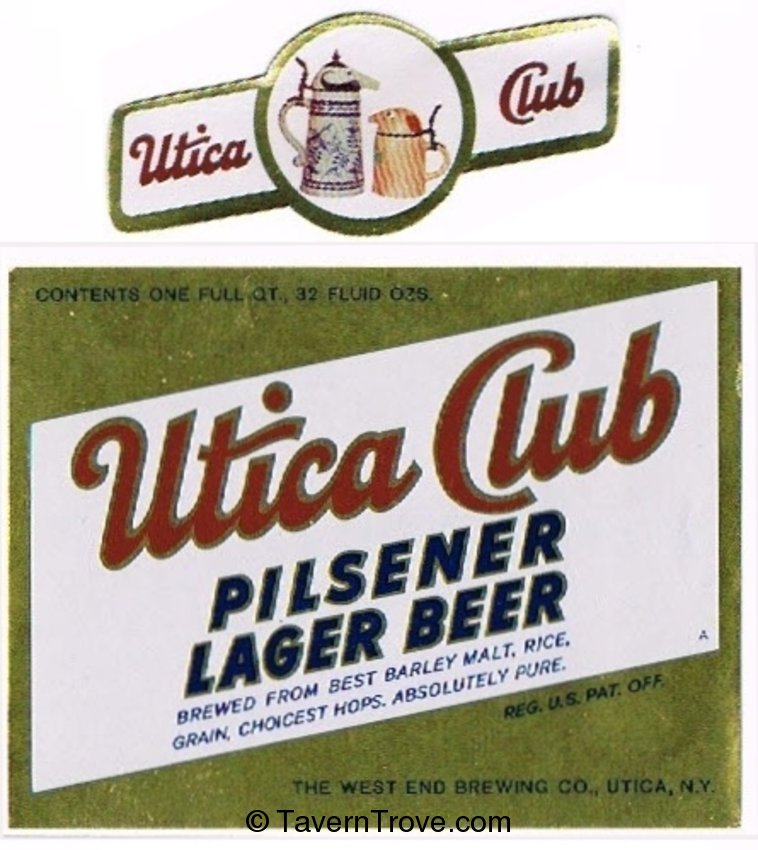 Utica Club Pilsener Lager Beer