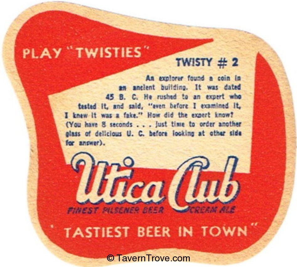 Utica Club Beer 