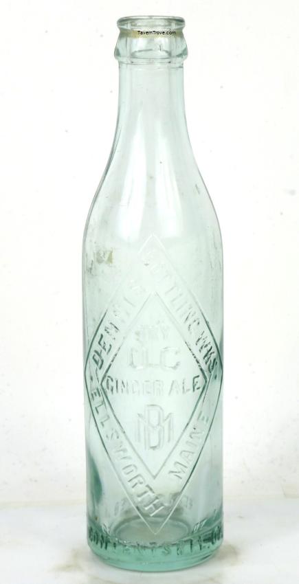 Utica Club Ginger Ale Denni's Bottling Works Ellsworth Maine 8oz Bottle