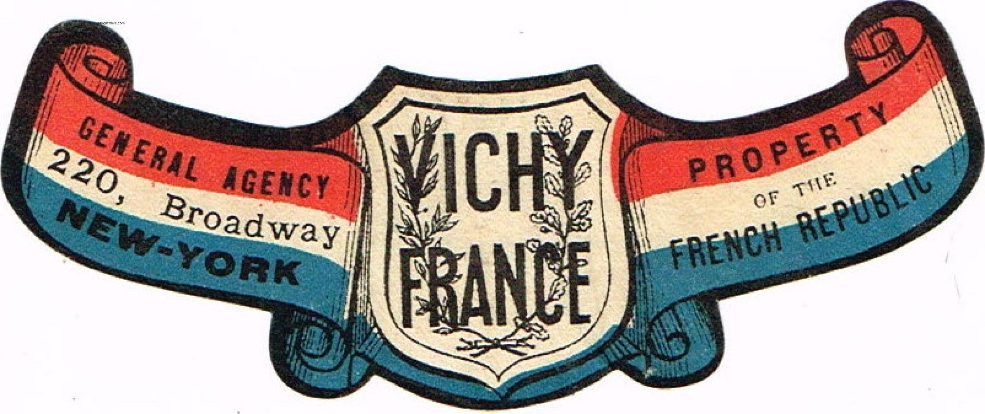 Vichy France Water Bottle Label